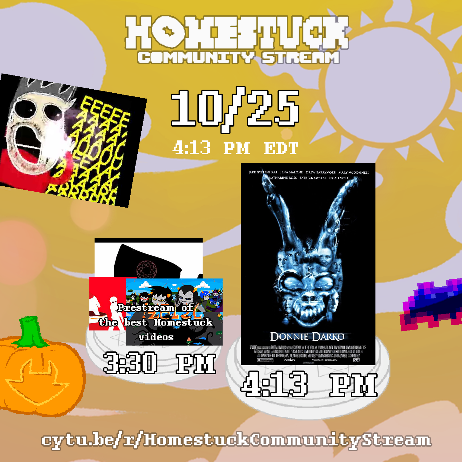 10/25 HOMESTUCK COMMUNITY STREAM Watch Donnie Darko with us and