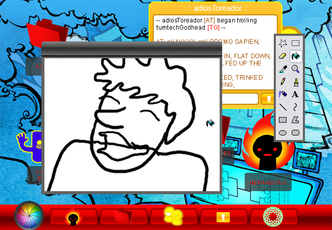 That creepy troll face says he's coming - Drawception